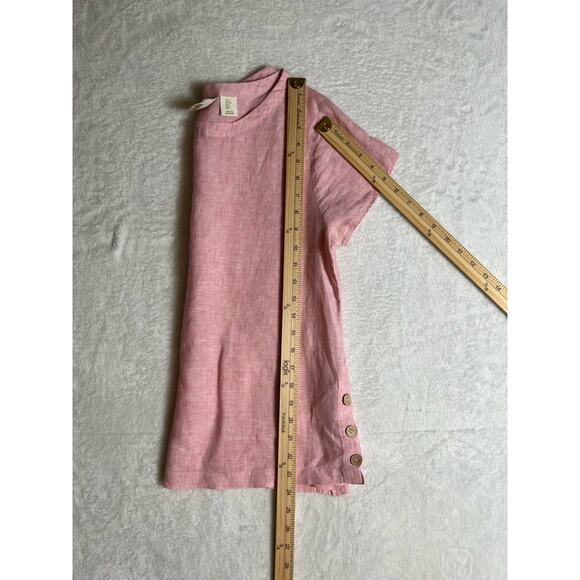 Cynthia Rowley Women’s Linen Blouse Size S Pink Colorful Minimalism Beachy Airy - Picture 3 of 7